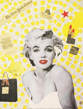 Zeitgenössisches Werk mit dem Titel « MARILYN MONROE «New-York City» », Erstellt von KATHLEENARTISTPRO