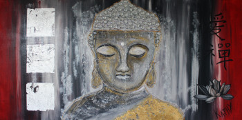 Zeitgenössisches Werk mit dem Titel « BUDDHA «Zen Attitude» », Erstellt von KATHLEENARTISTPRO