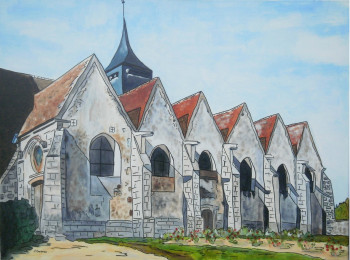 Zeitgenössisches Werk mit dem Titel « Eglise de Néron avec ses six chapelles », Erstellt von JOëL