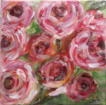 Zeitgenössisches Werk mit dem Titel « Les roses - 3 », Erstellt von PATRICIA DELEY