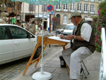 Zeitgenössisches Werk mit dem Titel « Auray (56) - journée peinture », Erstellt von DANIEL HUARD