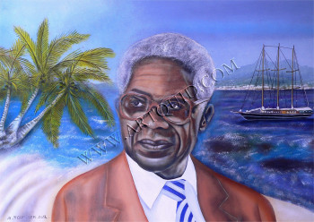 Zeitgenössisches Werk mit dem Titel « A Aimé CESAIRE », Erstellt von ABERNARDO