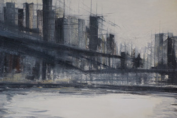 Zeitgenössisches Werk mit dem Titel « Le Pont de Brooklyn », Erstellt von GWENAELLE EL SAYED