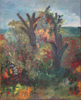 Zeitgenössisches Werk mit dem Titel « chemin des lilas vaux sur seine », Erstellt von   MARIA  COUTINHO   /  MARIA  C.