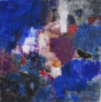 Zeitgenössisches Werk mit dem Titel « Bleu et violet », Erstellt von J. CAUMES