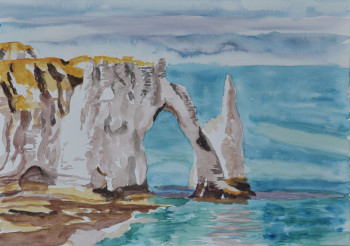 Zeitgenössisches Werk mit dem Titel « Etretat-aqua », Erstellt von BARTLET-DROUZY