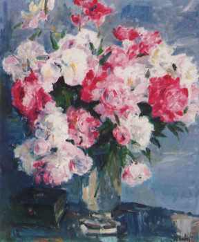 Zeitgenössisches Werk mit dem Titel « Pivoines », Erstellt von JEAN CHABOT