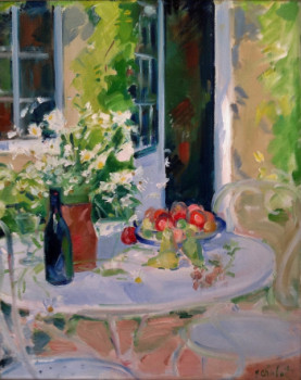 Zeitgenössisches Werk mit dem Titel « Nature morte au jardin des Courpes », Erstellt von JEAN CHABOT