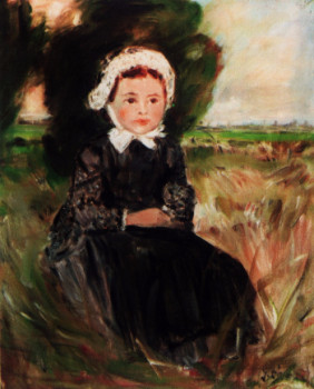 Zeitgenössisches Werk mit dem Titel « Petite fille à la campagne », Erstellt von JEAN CHABOT