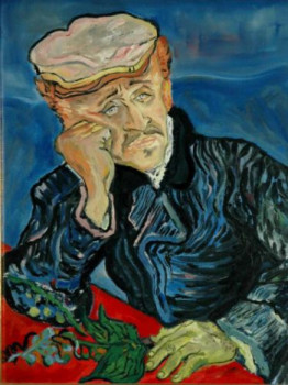 Zeitgenössisches Werk mit dem Titel « Portrait du Dr Gachet (d'après Van Gogh) », Erstellt von PHILIPPE ETIENNE