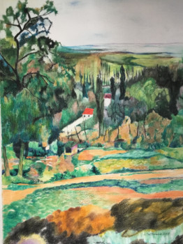 Zeitgenössisches Werk mit dem Titel « IMPRESSION DE LA NATURE EN PROVENCE », Erstellt von JACQUES TAFFOREAU