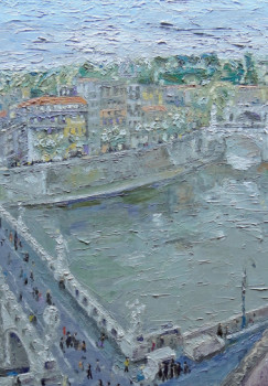 Zeitgenössisches Werk mit dem Titel « 28 B Pont Vittorio. Rome », Erstellt von CHRISTIAN RENARD