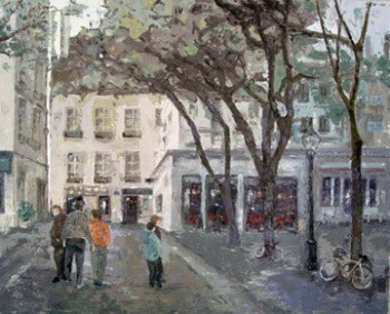 Zeitgenössisches Werk mit dem Titel « 62 Flanerie. Place du marché St Catherine », Erstellt von CHRISTIAN RENARD