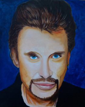 Zeitgenössisches Werk mit dem Titel « Portrait de Johnny Hallyday  1 », Erstellt von BOUTIN