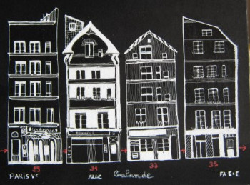 Zeitgenössisches Werk mit dem Titel « Rue Galande », Erstellt von FABIE