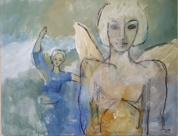 Zeitgenössisches Werk mit dem Titel « L'ange et la danseuse », Erstellt von MARYSE DAVETTE