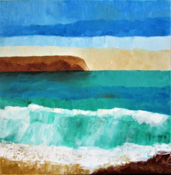 Zeitgenössisches Werk mit dem Titel « Vagues à JAVEA-Espagne », Erstellt von LE GOUBEY