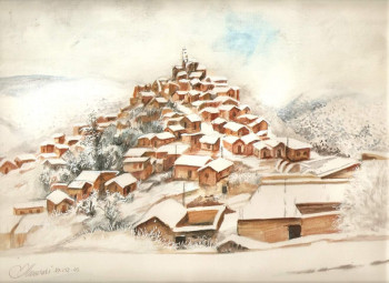 Zeitgenössisches Werk mit dem Titel « hiver en kabylie ,Algerie », Erstellt von MANSOURI