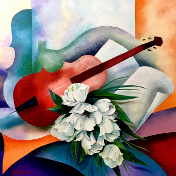 Zeitgenössisches Werk mit dem Titel « VIOLONISSIMO  », Erstellt von FRANçOISE DE BEAUCé