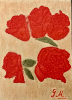 Zeitgenössisches Werk mit dem Titel « " Roses pour la vie "  1 », Erstellt von GRATIELA LIONTE