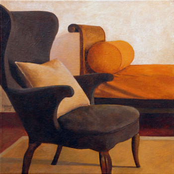 Zeitgenössisches Werk mit dem Titel « Intérieur N°59 l'Attention flottante », Erstellt von PATRICE LANNOY