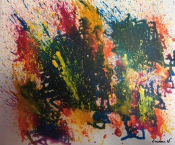 Zeitgenössisches Werk mit dem Titel « Holi Holi », Erstellt von ERACAMA