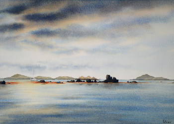 Zeitgenössisches Werk mit dem Titel « Îles ( Archipel Chausey ) », Erstellt von VAL.H