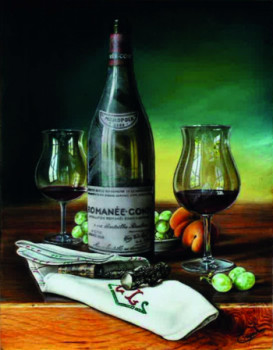 Zeitgenössisches Werk mit dem Titel « Romanée Conti 2002 raisins », Erstellt von CHRISTIAN LABELLE