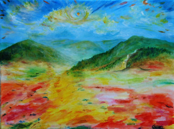 Zeitgenössisches Werk mit dem Titel « Couleurs pyrénéennes », Erstellt von XAVIER COUSIN