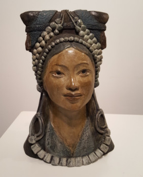 Zeitgenössisches Werk mit dem Titel « Laotienne AKHA », Erstellt von MARTINE LEE