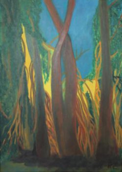 Zeitgenössisches Werk mit dem Titel « arbre et liannes », Erstellt von   MARIA  COUTINHO   /  MARIA  C.