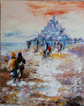 Zeitgenössisches Werk mit dem Titel « le mont saint michel  », Erstellt von JEAN-MICHEL WOSINSKI