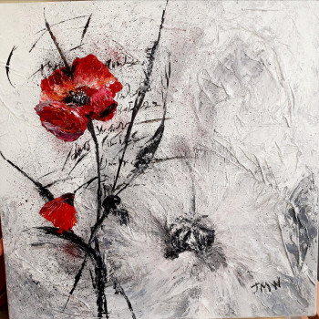 Zeitgenössisches Werk mit dem Titel « COQUELICOTS  », Erstellt von JEAN-MICHEL WOSINSKI