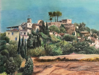 Zeitgenössisches Werk mit dem Titel « PAYSAGE EN PROVENCE », Erstellt von JACQUES TAFFOREAU