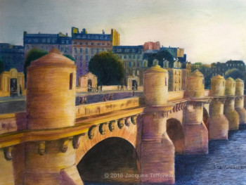 Zeitgenössisches Werk mit dem Titel « LE PONT NEUF ET SES TOURELLES RESTITUÉES », Erstellt von JACQUES TAFFOREAU