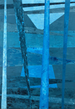 Zeitgenössisches Werk mit dem Titel « Blue reeds », Erstellt von ROMROS