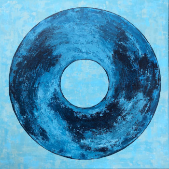 Zeitgenössisches Werk mit dem Titel « Blue sphere », Erstellt von ROMROS