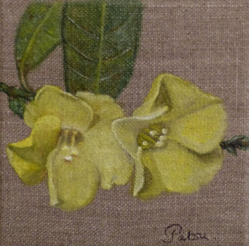 Zeitgenössisches Werk mit dem Titel « Allamanda ensoleillée », Erstellt von PATCHA CRéATIONS