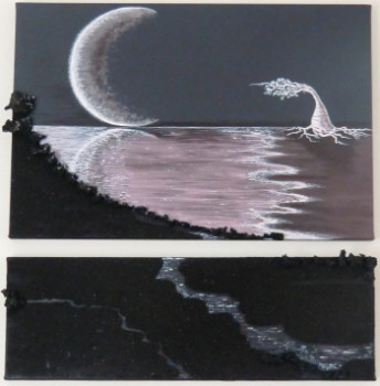 Zeitgenössisches Werk mit dem Titel « Cheminements lunaires - 4 », Erstellt von MILEG