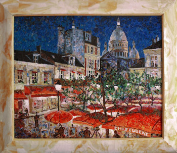 Zeitgenössisches Werk mit dem Titel « Montmartre », Erstellt von LEO NOVORO