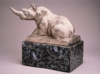 Zeitgenössisches Werk mit dem Titel « RINO », Erstellt von BARAKE SCULPTOR