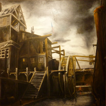 Zeitgenössisches Werk mit dem Titel « vieux moulin », Erstellt von MC KENZIE