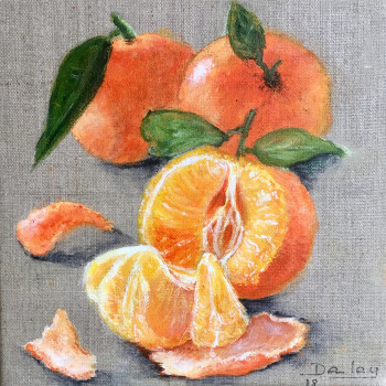 Zeitgenössisches Werk mit dem Titel « Les mandarines », Erstellt von PATRICIA DELEY