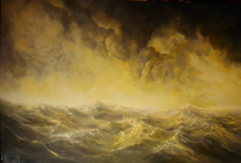 Zeitgenössisches Werk mit dem Titel « golden sea », Erstellt von SOANN