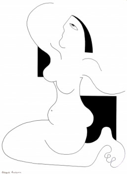 Zeitgenössisches Werk mit dem Titel « Elle est elle », Erstellt von HILDEGARDE HANDSAEME