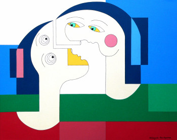 Zeitgenössisches Werk mit dem Titel « Flying Lovers », Erstellt von HILDEGARDE HANDSAEME