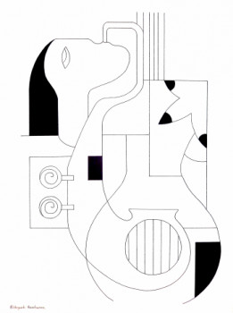 Zeitgenössisches Werk mit dem Titel « Les Lignes musicales », Erstellt von HILDEGARDE HANDSAEME