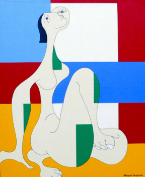 Zeitgenössisches Werk mit dem Titel « Message d'Espoir », Erstellt von HILDEGARDE HANDSAEME