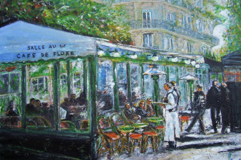 Zeitgenössisches Werk mit dem Titel « Le café de Flore », Erstellt von NADIA VIGUIER