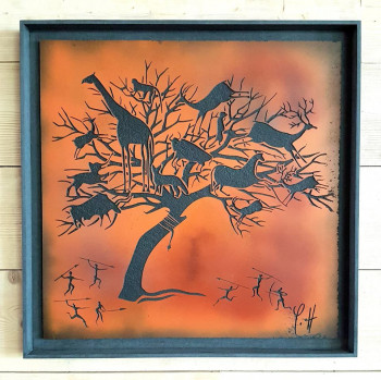 Zeitgenössisches Werk mit dem Titel « " Arbre Chaman " », Erstellt von YANN HERVIS